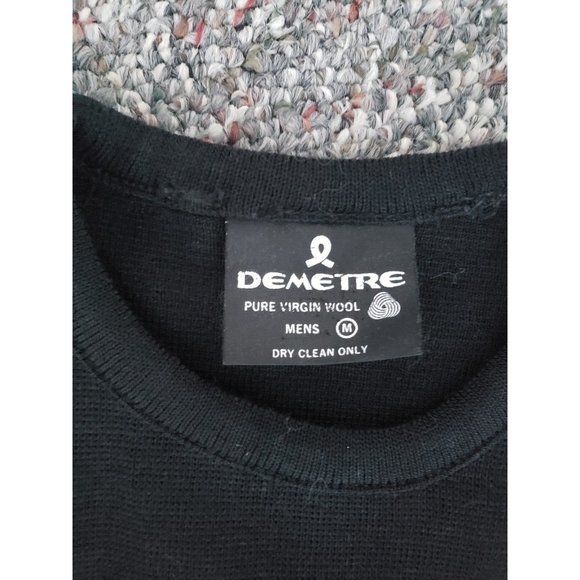 80s/90s Black and‎ Blue Wool Sweater - Picture 3 of 3